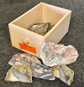 Bulk Lot of Natural Polished Pre-Formed Stone Slabs- Galaxy Blue Mountain Jasper