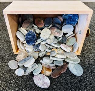 Bulk Lot of Natural Polished Stone Slabs / Cabochon Blanks &ndash; Mixed Gemstone Variety
