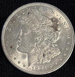 1921 Morgan Silver Dollar Coin