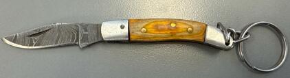 Handmade Damascus Pocket Knife/Keychain