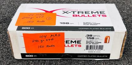 (150) Rnds. 44 Mag. 240 Gr. XTP