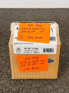 (200) Rnds. Of 44 Mag. 240 Gr. RNFP and 240 Gr. HP