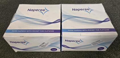 (2) Boxes of 100 Disposable Black Napkins