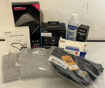 (3) Pcs Uni Fan SL120 V2, Switch 2 Carry Case, (2) Mens T Shirts (3XL), Carhartt Fanny Pack & More