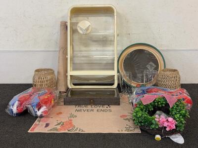 BRAND NEW PRODUCTS!! Including (1) Multi Shelf, (1) Kitten Round Toy, (4) Wicored Baskets, And So Much More!!