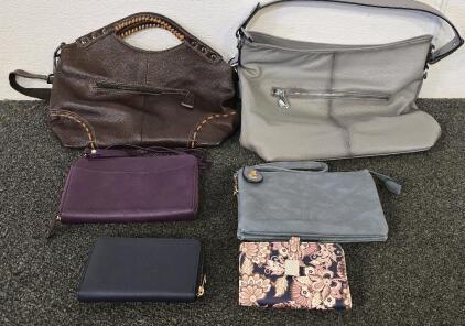 (6) Fashion Purses- Bostanten, Heshe, Nuoku And Unmarked Brands