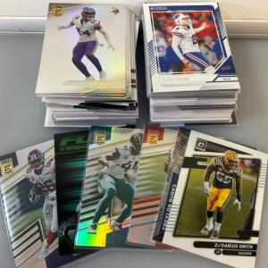 (120) Assorted Football Sport Cards Including Camryn Bynum, Tyler Bass, And More