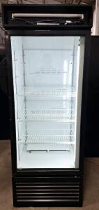 (1) Royal Vendors Commercial Display Refrigerator Unit W/ Adjustable Shelves & Electric Door Latch
