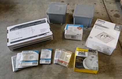 (1) BRK First Alert Heat Alarm (1) NuTone C350BN Fan Motor Assembly (1) Prime Chime +2 Door Chime & More