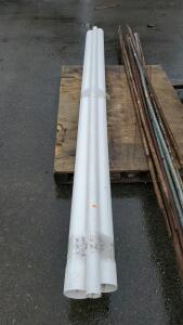 (2) 10'x4" Pvc Sewer Pipe and (1) 10'x2" pvc pipe