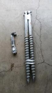 (2) SolarGround Mount Screw 2"x60" Pipe W/ 36" Thread (8) 3/4"x17 1/2" Concrete L Bolts