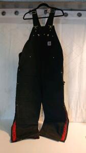 Carhartt Black Duck Quilted Insulated Bib Overalls (Mens 40x30)