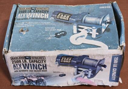 *New* Badland Winches 2500LB ATV Utility Winch w/ Auto Load-Holding Brake & Remote