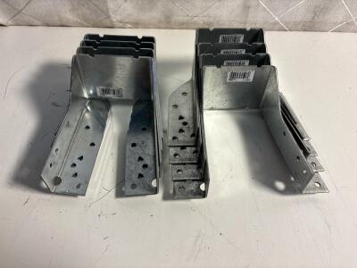 (4)Simpson Strong-Tie HU26-2 Heavy Face-Mount Joist Hanger / (4)Simpson Strong-Tie HUC26-2 double 2x6 concealed-flange heavy face-mount joist hanger