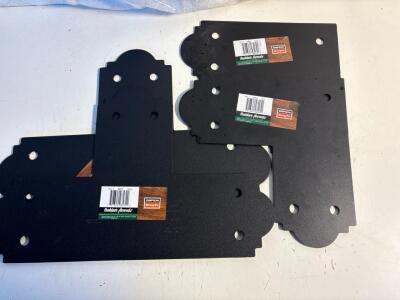 (2)Simpson Strong-Tie APL6 ZMAX L Strap, Black (2)Simpson Strong-Tie APT6 ZMAX T-Strap for 6x6 lumber