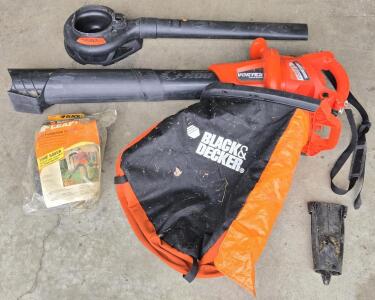 Black & Decker Electric Corded Leaf-Hog Blower/Vacuum w/ Attachments