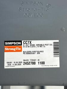 Simpson Strong-Tie CC7X variable post column cap