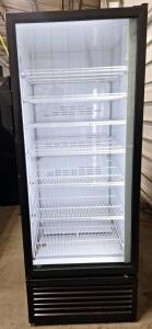 (1) Royal Vendors Commercial Display Refrigerator Unit W/ Adjustable Shelves & Electric Door Latch
