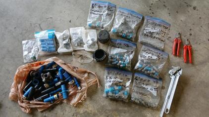 (30+) Assorted Metal And Plastic Fitings (2) Cable Shears & More