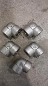 (5) Anvil SS 90 Degree Elbow 3/4" Socket Weld F304