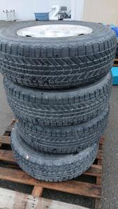 (4) Ford F-150 17" OEM Aluminum Wheels W/ Firestone Winterforce P245/70r17 Tires