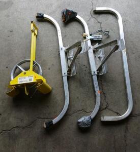 (1) Tie Down Long Handle Hoisting Wheel W/ 12" Wheel (2) Werner QuickClick Ladder Stabilizer AC78