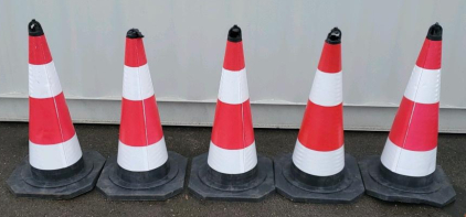 (5) Heavy Duty Traffic Cones