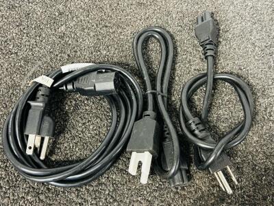 Bulk Lot of AC Power Cords &ndash; Mixed Computer & Electronics Cables (Various Lengths)
