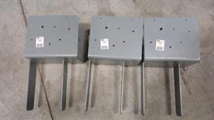 (3) Simpson Strong-Tie ECCQ6 End Column Cap W/ SDS Screws