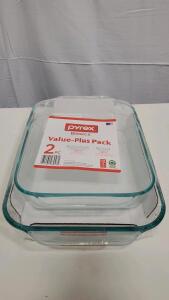 2 Piece Pyrex Baking Dishes 3Qt and 2 Qt