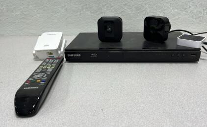 Samsung Blu-ray Player with Blink Security Cameras & Linksys Wi-Fi Extender