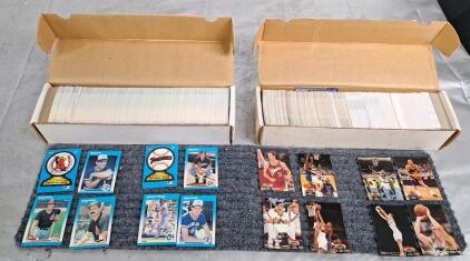 (1) Box Of Assorted Baseball Trading Cards & (1)Box Of Assorted Basketball Trading Cards