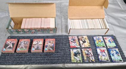 (1) Box Of Assorted Baseball Trading Cards & (1) Box Of Assorted Football Trading Cards