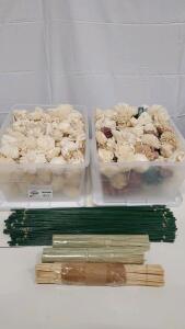 Sola Wood Flowers and Accompanying Craft Supplies