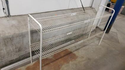 Metal Wire Shelf Rack, 72x12x36 inches, 2 Shelves, White