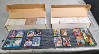 (1) Box Of Assorted Baseball Trading Cards & (1) Box Of Assorted Basketball Trading Cards