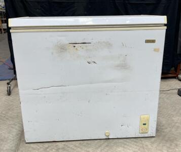 DYLIS Chest Freezer, White, 5-7 Cu Ft, Manual Defrost, One Basket