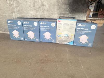 3M 8210Plus and Makrite SEKURA-N95 Respirators, NIOSH Certified, 100 Masks Total