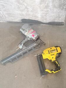 Hitachi NR83A Pneumatic Nail Gun, Dewalt DCN660 Cordless Nail Gun, 20V