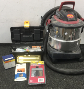 Shop Vac, Tool Box with Extras, And More