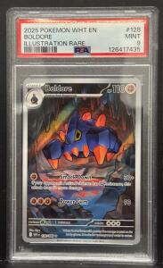 2025 Pok&eacute;mon Boldore Trading Card, PSA 9 Mint, Illustration Rare