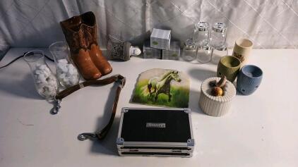 (7) Scentsy Wax Warmers And Bulbs (5) Glass Jars & More