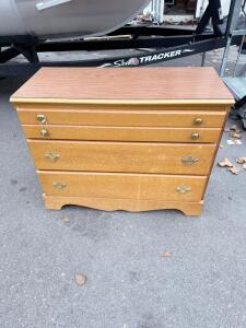 Light Brown Wooden Dresser, 3 Drawers, Traditional Style