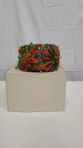Patrice Embroidered Multicolor Hat with Decorative Beads