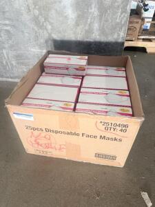 Box Full Of 25pc Disposable Face Masks