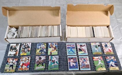 (1) Box Of Assorted Football Trading Cards & (1) Box Of Assorted Baseball Trading Cards
