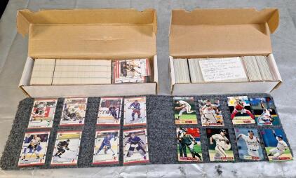 (1) Box Of Assorted Hockey Trading Cards & (1) Box Of Assorted Baseball Trading Cards
