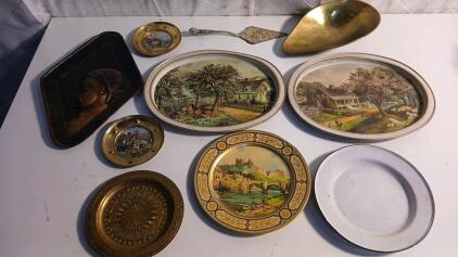 Barrett Ware Richmond Castle Decorative Plate with Currier and Ives Prints & More
