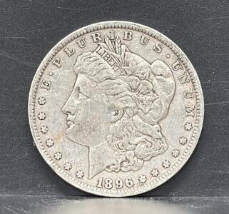 1896 Morgan Silver Dollar, United States Mint, 90% Silver
