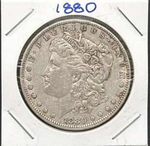 1880 Morgan Silver Dollar Coin, United States of America